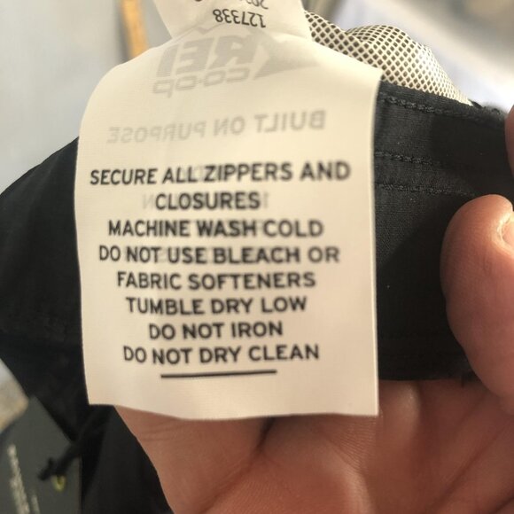 REI Co-op Rainier Full Zip Rain Pants Mens 3XL Black Waterproof Outdoor Hiking - Picture 13 of 16